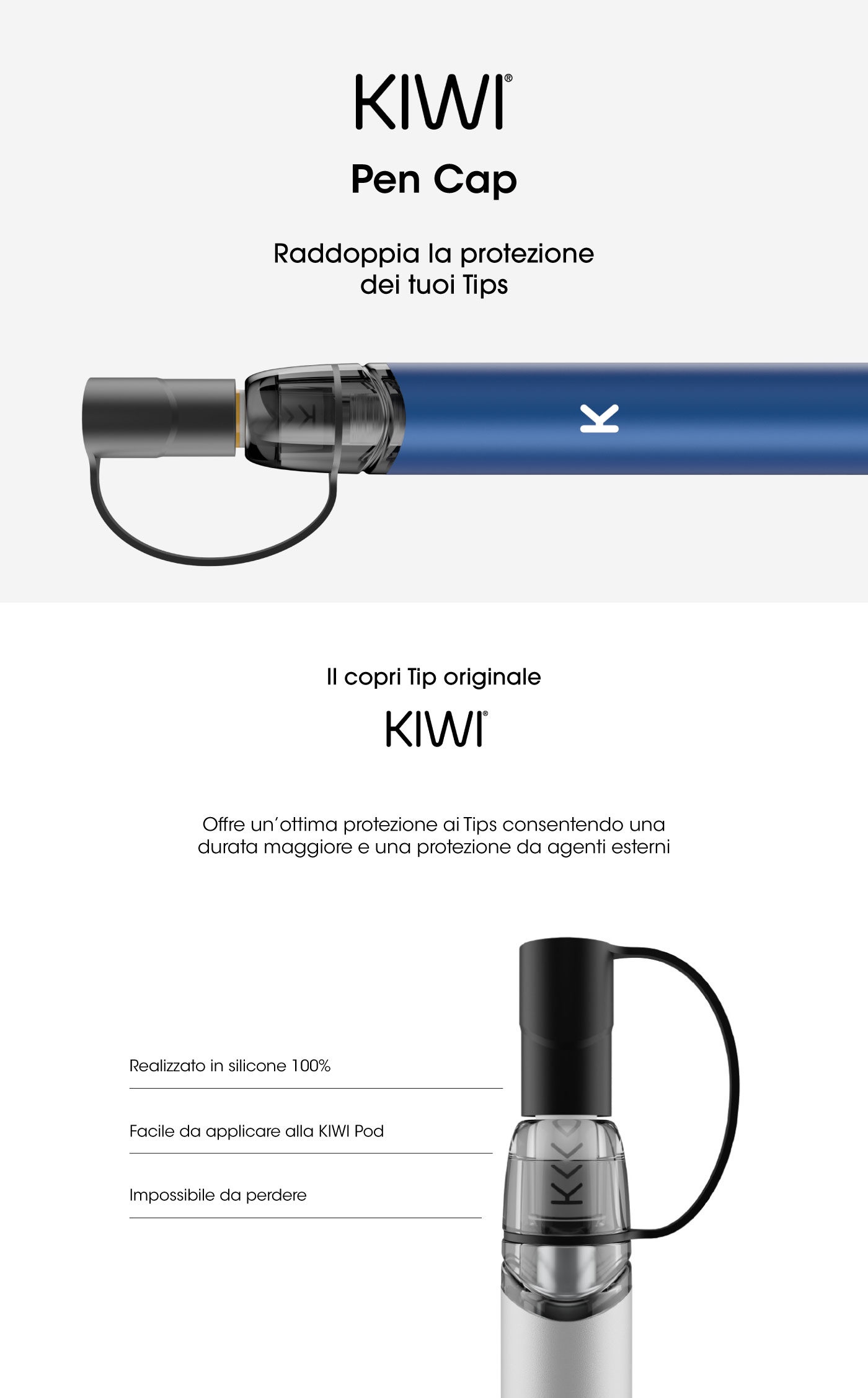 Pen Cap per Drip Tips Kiwi - Kiwi Vapor