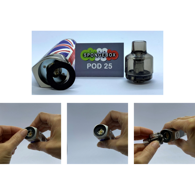 spongebox pod 25 mm utilizzo