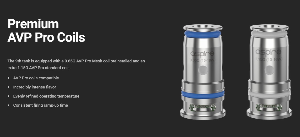 Aspire 9th RTA resistenze perfette