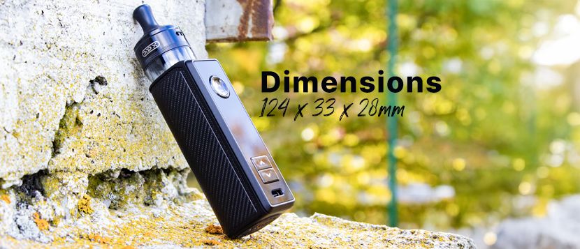 voopoo drag s3 dimensioni