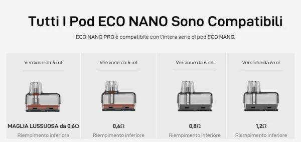 eco nano pro cartucce