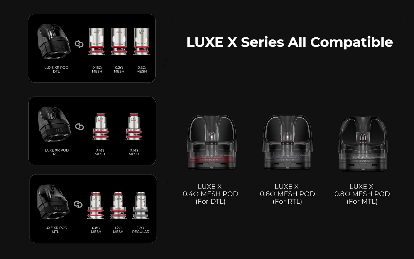 Cartuccia Pod Luxe X/XR/XR MAX Vaporesso 5ml