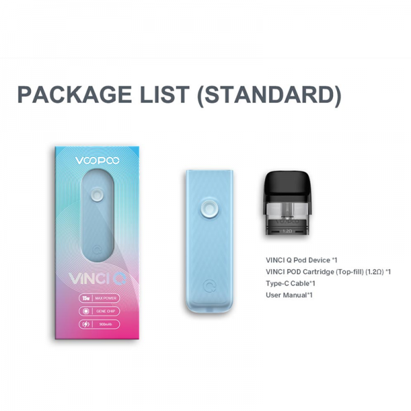Voopoo Vinci Q Pod Kit 900mAh confezione