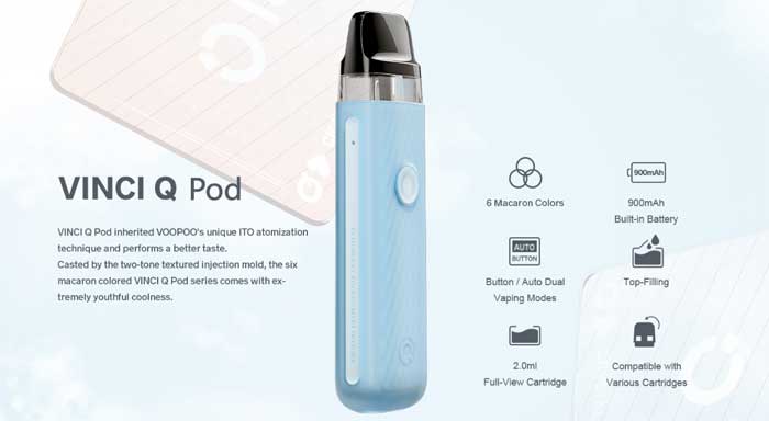 Voopoo Vinci Q Pod Kit 900mAh protezione