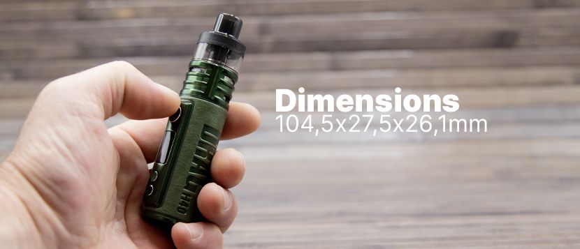 Drag H40 Voopoo Pod Mod 1500mAh dimensioni