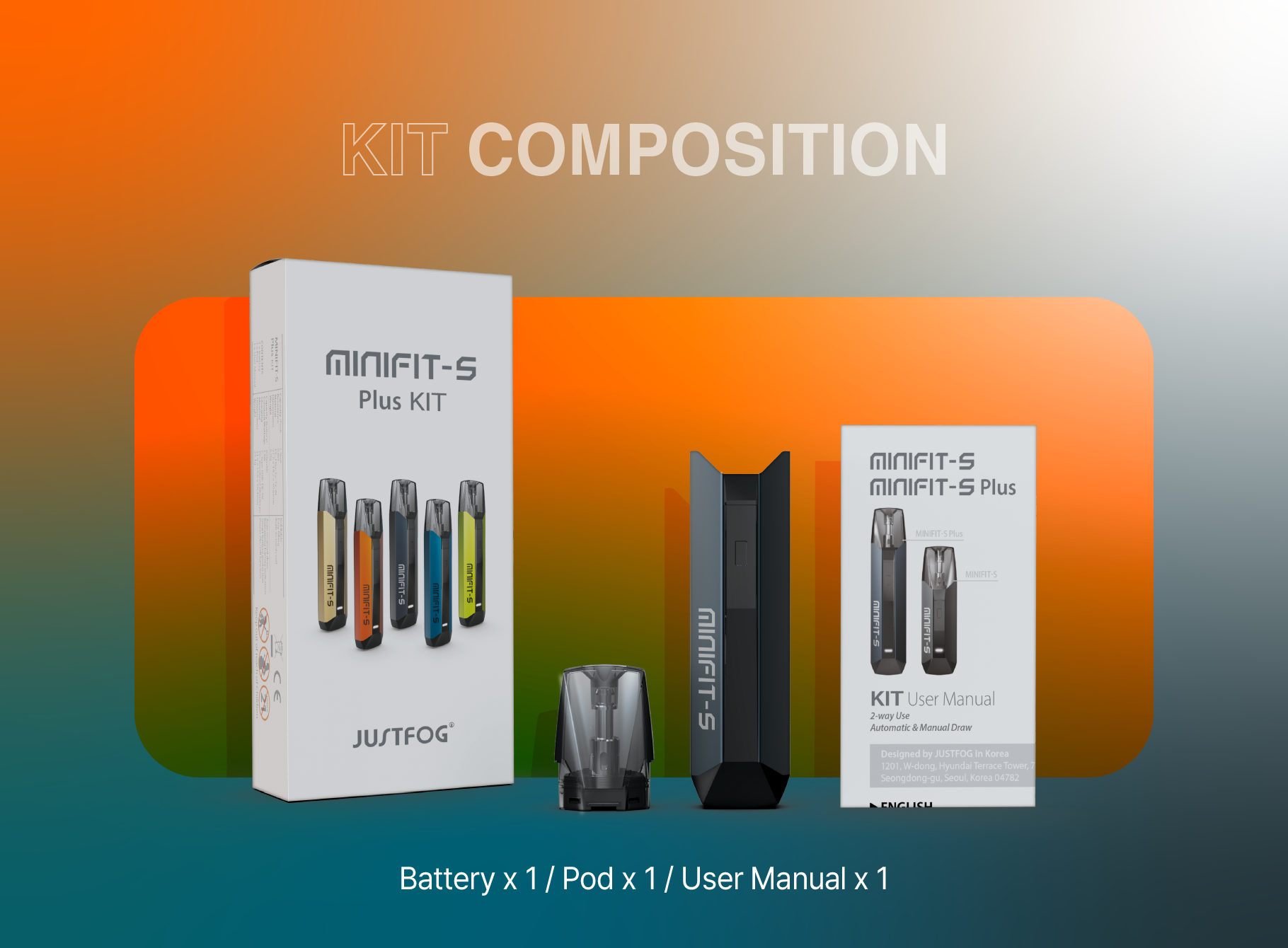 Justfog Minifit S Plus Kit 650mah confezione