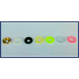 Anello estetico A &amp; D Mods 18-22 mm in PMMA  Giallo Arancio Fluo