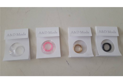 Anello estetico A &amp; D Mods 18-22 mm in PMMA  Rosso Fluo