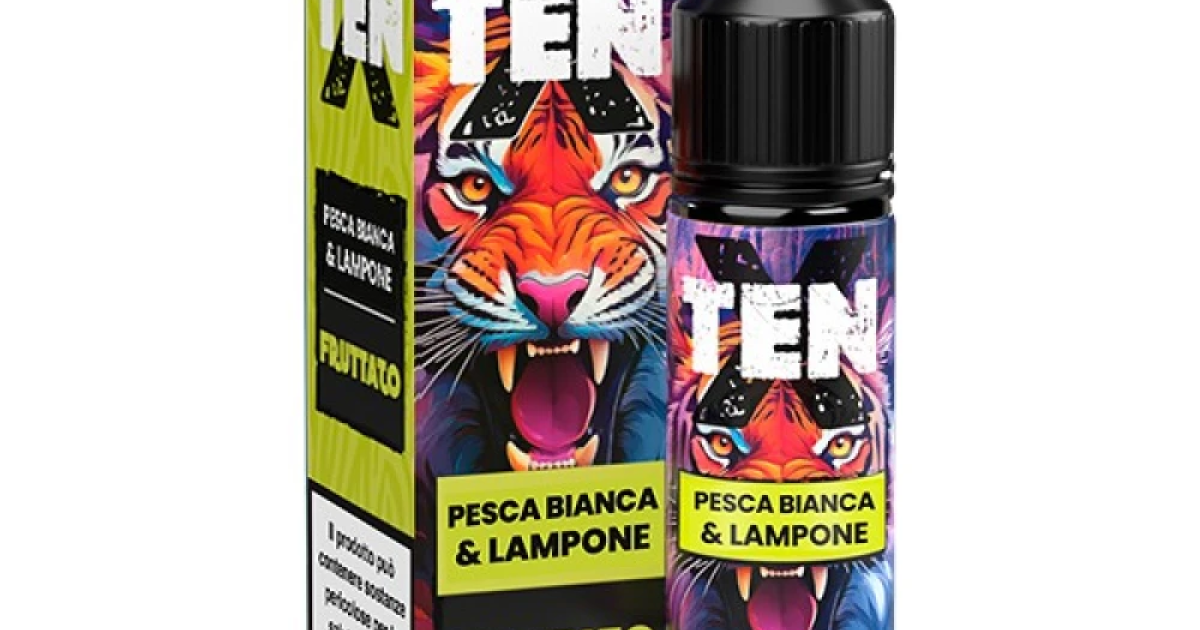 Aroma Flavourart Ten X Pesca Bianca e Lampone 20ml Shot