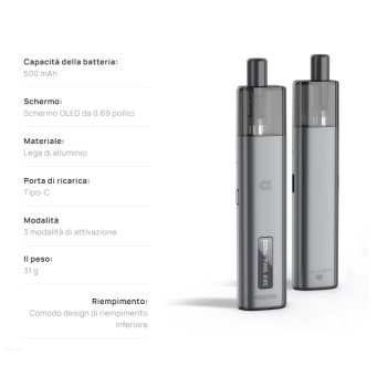 Aspire Vilter S Pod Kit 2ml Volari.it