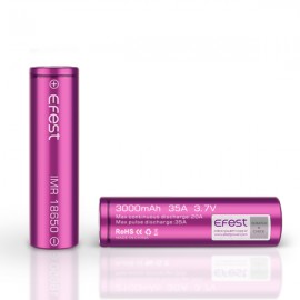 Batteria Efest Purple IMR 18650 35A 3.7v 3000mah flat