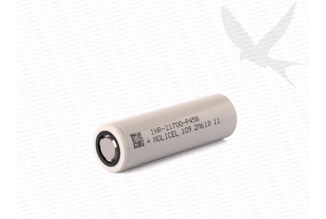 Batteria Molicel 21700 P45B 4500 mah 45 A 3,6V Polo Piatto Volari.it