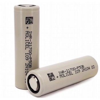 Batteria Molicel 21700 P50B 5000 mah 50A 3,6V Polo Piatto Volari.it