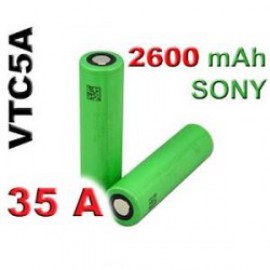 Batteria Sony 18650 VTC5A  35A 3.7v 2600mah senza pin 