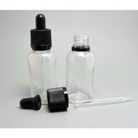 Boccetta in vetro trasparente con contagocce Childproof 30ml Volari.it