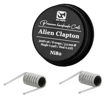 Coil Pronte BD Vape Alien Clapton Ni80 0.54Ω Handmade 2pcs Volari.it