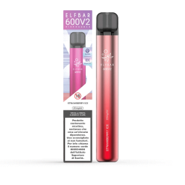 Elf Bar V600 Strawberry Ice V2 Sigaretta Usa e Getta