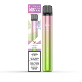 Elf Bar V600 Strawberry Kiwi V2 Sigaretta Usa e Getta
