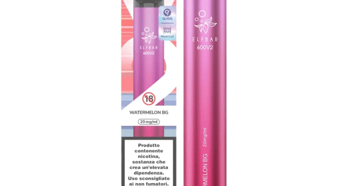 Elf Bar V600 Watermelon BG V2 Sigaretta Usa e Getta