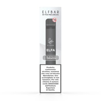 ELFA Elf Bar Ricaricabile Kit con Pod Precaricarica Blue Razz Lemonade 20mg Volari.it