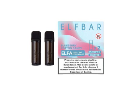 Elfbar ELFA Cartucce Pod Precaricate Blueberry Cotton Candy 2 Pezzi Volari.it