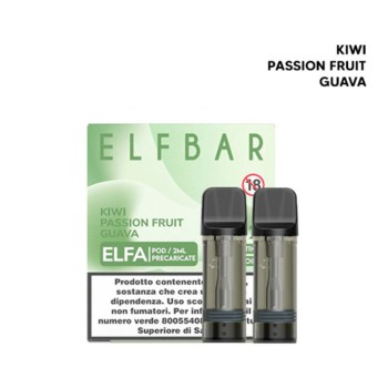 Elfbar ELFA Cartucce Pod Precaricate Kiwi Passion Fruit Guava 2 Pezzi Volari.it