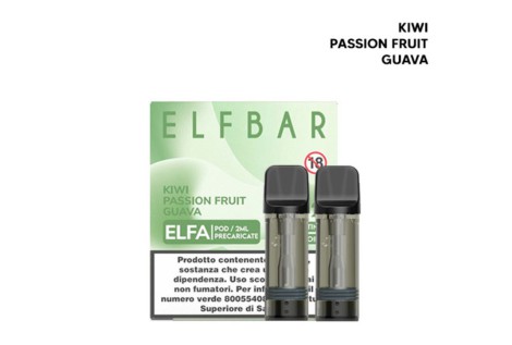 Elfbar ELFA Cartucce Pod Precaricate Kiwi Passion Fruit Guava 2 Pezzi Volari.it