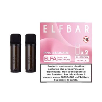 Elfbar ELFA Cartucce Pod Precaricate Pink Lemonade 2 Pezzi Volari.it