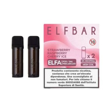 Elfbar ELFA Cartucce Pod Precaricate Strawberry Raspberry Cherry Ice 2 Pezzi Volari.it