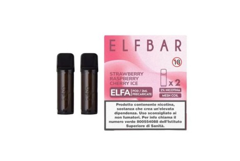 Elfbar ELFA Cartucce Pod Precaricate Strawberry Raspberry Cherry Ice 2 Pezzi Volari.it
