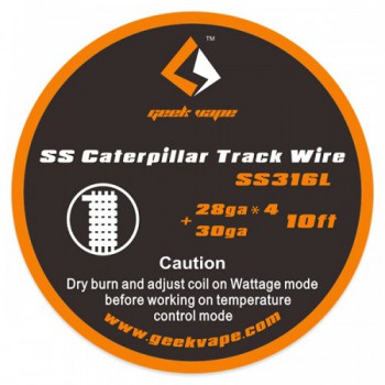 Filo Resistivo Geekvape Caterpillar Track SS316L 28GAx4+30GA 3M 