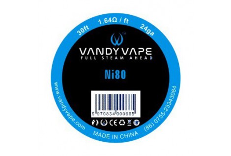 Filo Resistivo Vandy Vape Ni80 24 Gauge