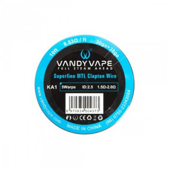 Filo Resistivo Vandy Vape SuperFine MTL Kanthal A1 Clapton 30GA+38GA