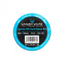 Filo Resistivo Vandy Vape SuperFine MTL Kanthal A1 Fused Clapton 32GAX2+38GA