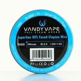 Filo Resistivo Vandy Vape SuperFine MTL Ni80 Fused Clapton 32GAX2+38GA