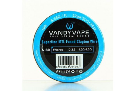 Filo Resistivo Vandy Vape SuperFine MTL Ni80 Fused Clapton 32GAX2+38GA
