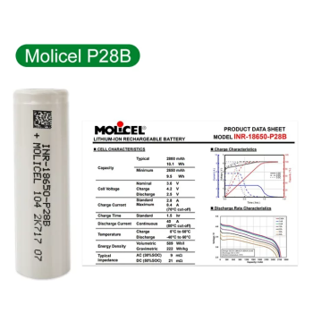 Molicel P28B Batteria 18650 2800 mAh 40A