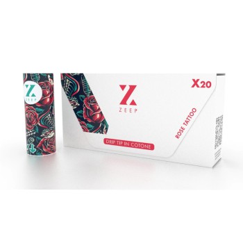 Puff Drip Tip di Cotone Rose Tattoo per Zeep 2 20pz