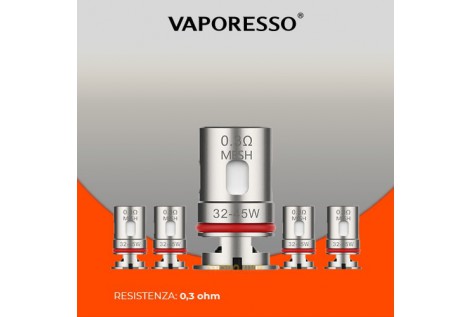Resistenza Vaporesso GTX 0.30 Ohm 5pz