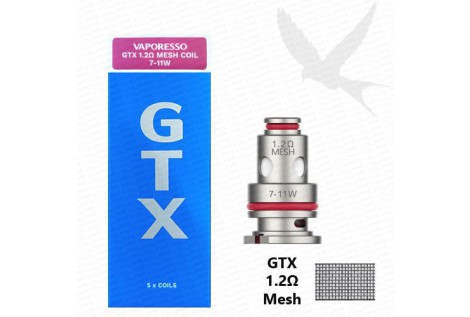 Resistenza Vaporesso GTX 1.2 Ohm Mesh conf 5 pezzi